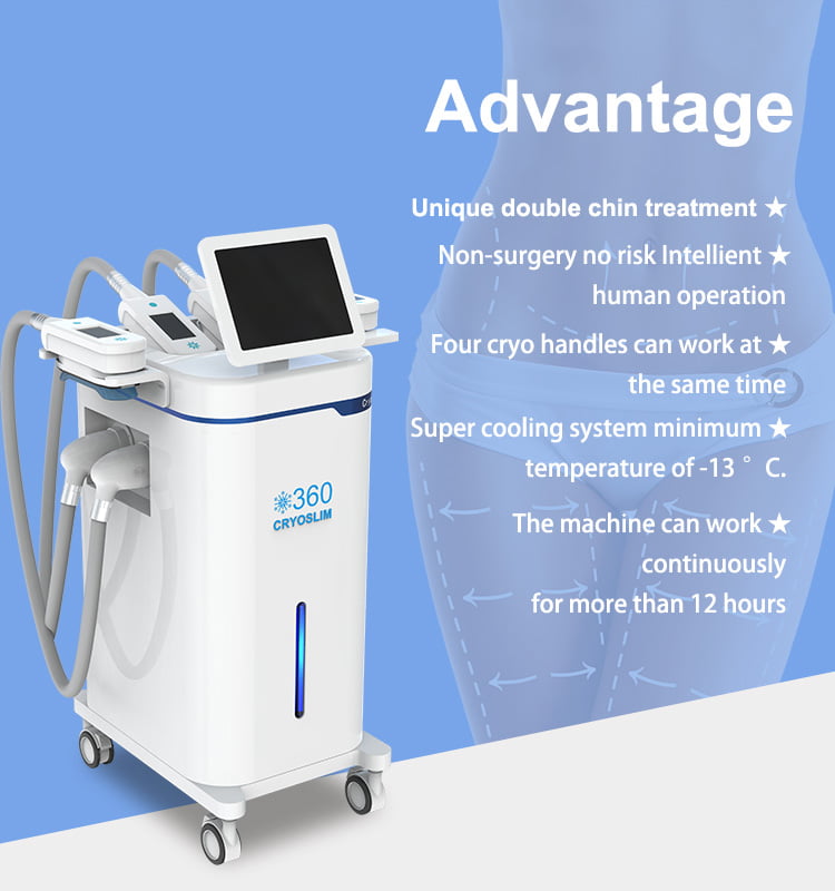 3 cryo handles fat reducing loss slimming fat freezing kryolipolyse device cell slimming slim body lift machine