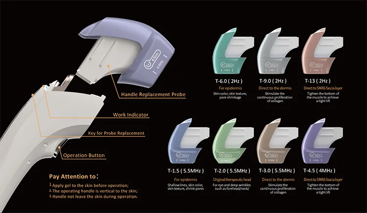 Popular high quality hifu lifting facial ultrasonic machine for wrinkle removal
